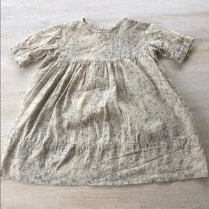 Blue Pony Vintage Cream and Blue floral dress